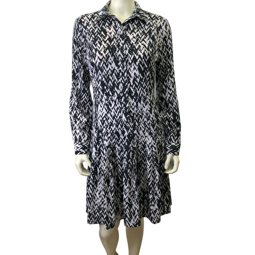 CALVIN KLEIN COLLAR LONG SLEEVE DRESS‎ SIZE 4